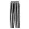 Pantaloni da donna Pescatore Lana Cashmere Lavorato a maglia Gamba larga Pantaloni da donna 2023 Pantaloni lunghi caldi invernali Leggings femminili in pura lana JA01