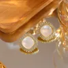 Mode vente chaude corée du sud Dongmen personnalisé mode boucles d'oreilles créatif Flash diamant pantoufles boucles d'oreilles S925 argent aiguille exquise petit vente en gros