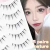 3 PCFalse Eyelashes 5 Pairs Anime Eyelash Transparent Stalk Invisible Band Manga Lashes Natural False Eyelashes Makeup Z0428