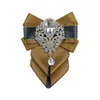 Cravates de cou Original luxe strass noeud papillon broches chaîne ensembles haut de gamme hommes femme bijoux cadeau hommes affaires fête accessoires de mariage 231128