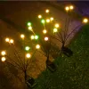 Solar Garden Lights Firefly Outdoor Waterproof Home Camping Park Decoration Warm White Coloful