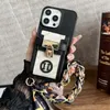 Women Crossbody Bag Designer Telefonfodral för iPhone 15 Pro Max Case Apple iPhone 14 Pro Max 13 12 11 15 Plus Case Card Holders Läderplånbok Telefon Cover Scarves Lanyard