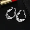 Boucles d'oreilles créoles en argent Sterling 925 de haute qualité, multicouches, en forme de U, bijoux cadeaux de fête d'anniversaire pour femmes, vente en gros