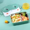 Pucharki naczynia naczynia śliczne bento pudełko na lunch dla dzieci w wieku szkolnym dzieci w stylu japońsko nierdzewnym przedszkolem dziecięcego pudełka z piaskiem chlebowym 230428
