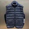 Gilets pour hommes Designer de luxe Printemps et Automne Nouvelle marque à la mode TB Fashion Bar Débardeur Édition coréenne Lâche Grande fermeture éclair Casual Veste en duvet 2MHC