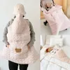 Blankets Swaddling Windproof Baby Stroller Blanket Thick Fleece Sling Cover Bear Bunny Winter born Swaddle Wrap Hooded Infant Sleeping Quilt 231127