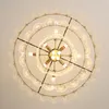 Kroonluchters moderne led bladeren glazen plafond ronde hanglampen levende eetkamer slaapkamer hangende lampen home decor luster