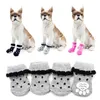 Dog Apparel 4pcs/Set Cute Puppy Knit Socks Small Dogs Cotton Anti-Rutsch Cat Shoes For Autumn Indoor Wear Slip On ProtectorDog ApparelDog