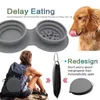 Nourrir un nouveau bol de compagnie créatif mangeur lent Plastic Puppy Chat manger Dish Bow