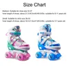 Inline Roller Skates Double Line For Kids Adjustable 4wheel Skating Shoes Professional PU Flashing Wheel Children Sneakers 231128