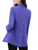 Ternos femininos elegantes blazer 2023 em preto roxo café escritório senhoras casual manga longa único botão jaqueta roupas femininas