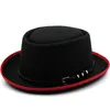 Chapeaux à large bord Chapeaux de seau Femmes Hommes Pork Pie Chapeau Papa Laine Plat Fedora Chapeau Pour Lady Gentleman Gambler Boater Trilby Chapeau Taille 58CM 231127