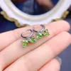 Kolczyki stadninowe kobiety srebrne srebrne 925 Peridot Natural Gem imitacja 2023 Trendy butique