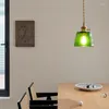 Lampes suspendues Lampe en verre nordique Simple Chevet Chambre Salle à manger Éclairage Porche Retro Loft Light Lights