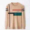 Herenontwerper Sweater Sweater Sweater 2023 Herfst nieuw modemerk lange mouw dunne trui heren jeugd Koreaanse ronde nek onderlaag