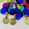 Camis Rainbow Sequin Tassel Merraid Mirror Festival Body Harness Bra Bralette Crop Top Beading Coins Laceup Chiffon Boho Cami Top