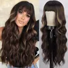 合成ウィッグ2023ウィッグ女性化学繊維qi liu hai big wave long curly hair head set wigs