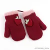 Manoplas para niños, guantes tejidos para bebés del año con guantes cálidos para niños y niñas, manoplas de otoño y nieve para niños R231128