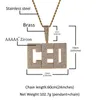 Hip Hop Iced Out CZ Anpassat namn Halsband Anpassad bokstav Full Diamond English Letter Necklace