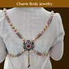 Other Fashion Accessories Kinel Fashion Boho Gold Color Moroccan Wedding Dress Chest Shoulder Link Chain for Women Caftan Ethnic Back Body Jewelry 231127