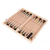 Giochi di scacchi Scacchiera 3 in 1 Scacchiera pieghevole in legno portatile Scacchiera in legno per adultiDama degli scacchi e Backgammon 231127