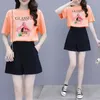 Tute da donna Tuta per il tempo libero Abiti estivi versione coreana Set Pantaloncini corti per giovani studenti 2 Abiti moda donna in due pezzi Z55