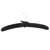 Hangers 17 Inch Large Satin Padded Silk For Wedding Dress Clothes Coats Suits Blouse (Black 5 Pack)