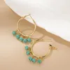 dangle earringsターコイズペンダント女性のためのクリエイティブナチュラルストーンファッションヨーロッパとアメリカのトレンドレディースストリートジュエリー