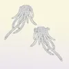 Godki Elegante Famous Design Leaf Full Mirco Microne Zirconia Orenatura da sposa Oreno di moda Gioielli 64122632805284