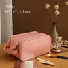 Sacs à cosmétiques à grandes oreilles, sac de maquillage en PU, grande capacité, rangement de voyage, réseau de toilette Portable, rouge, niveau d'apparence élevé