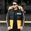 Men's Down 2023 Men Premium Brand Keep Warm Winter Cotton Jackets/Man Color Matching Slim Fit Tempo libero Vestiti imbottiti in cotone Large Size 8XL