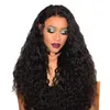 Syntetiska peruker peruk kvinnor mode peruk majs perm svart små lockiga hår mellersta lugg hög temperatur silkhuvudskydd