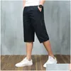 Pantaloni da uomo Pantaloni da uomo Uomo 2022 Estate Casual Cargo Cotone Homme Traspirante al polpaccio Grande e alto 5Xl 6Xl Pantaloni taglie forti Uomo Dr Otrz9