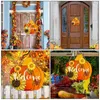 Garden Decorations 1 Set Thanksgiving Decoration Festival Hanging Sign Front Door Pumpkin Welcome Po Prop