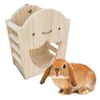 Supplies Bunny Hay Feeder Chinchilla Rabbit Food Dispenser Wooden Hay Manger Rack Holder