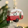 Jouet de Noël Pendentif de Noël Maison de voiture Bonhomme de neige Pendentif de jardin Boule peinte Décoration d'arbre de Noël Décoration d'arbre de Noël Sac cadeau d'arbre de Noël 231128