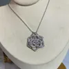 Rose Series Necklace Piage Pendants Inlaid Crystal Extremt 18K Gold Plated Sterling Silver Luxury Jewelry High Quality 5A Märke 3180