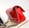 Handtasche hochwertige Designer Abendtasche 23cm Patent Kalbsleder Clutch Bag 10A Spiegelqualität