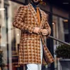 Trench da uomo Moda Cappotto da uomo con stampa colletto lungo invernale europeo e americano