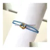 Pulseras con dijes Moda 316L Acero inoxidable Trinity Ring String Pulsera Tres anillos Correa de mano Pareja para mujeres y hombres Jelry Famo DHX8L