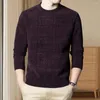 Men's Sweaters Men Sweater Thick Knitted Round Neck Long Sleeves Spring Sweatshirts Casual Pullover For Office Home