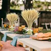 22 inch100 pc's gedroogde tarwestengels gouden tarweschijven natuurlijke tarweoren bloemen boeket voor thuisfeest bruiloft decor
