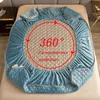 Ensemble de drap-housse élastique en velours de vison chaud d'hiver de haute qualité, housse de protection de matelas souple, drap de lit double de luxe, king size 150/180