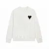 Sudadera con capucha Diseñadores masculinos y femeninos Amis Paris Sudadera con capucha de alta calidad Bordado Red Love 2023ss Primavera Cuello redondo Jumper Pareja Sudaderas Fan