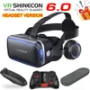 오리지널 VR Shinecon 6 0 표준판 및 헤드셋 버전 가상 현실 VR 안경 헤드셋 헬멧 선택적 컨트롤러 LJ2003455