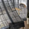 Kurtyna luksusowe zasłony tiulowe okna drewna retro strumienie czarny salon kuchnia szyfonowa młodzieżowa sypialnia Sheer Valance