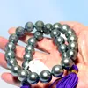 Fine Pearls strand Jewelry good Grade Round Natural Peacock Black Tahitian Sea 18INCHES 1214mm Pearl Strand8584657