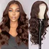 Synthetic Wigs 2023 Wig Lace Long Curly Brown Front Lace Wig Women's Wig Set
