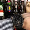 Designer Ri mliles Luxusuhren Automatische mechanische Uhr Richa Milles Rm57-01 Schweizer Saphirspiegel-Gummiarmband mit Uhrwerk Herren-SportmarkenuhrenMZTG