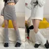 Frauen Socken Beinwärmer Plüsch Lange Dicke Strickstiefel 80er Party Tanz Kostüm Zubehör Für Mädchen Cosplay Dress-up T8NB